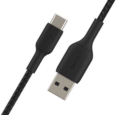 Kabel Braided USB-C USB-A 3m czarny Belkin Kabel Braided USB-C USB-A 3m czarny Belkin