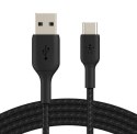Kabel Braided USB-C USB-A 3m czarny Belkin
