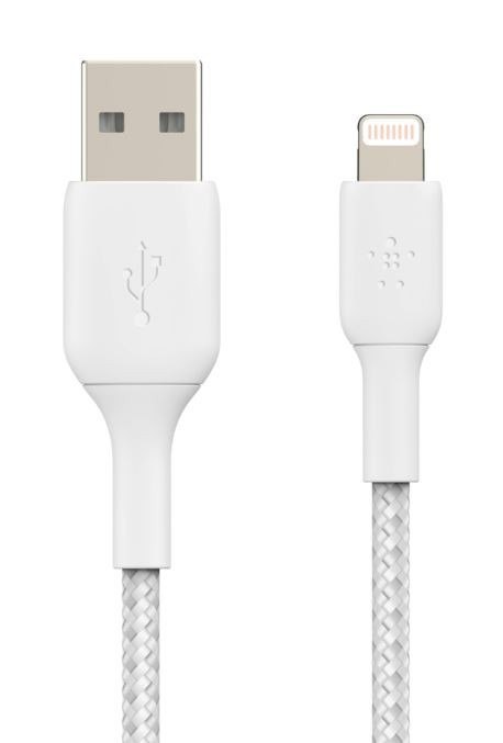 Kabel Braided USB- Lightning 1m biały Belkin