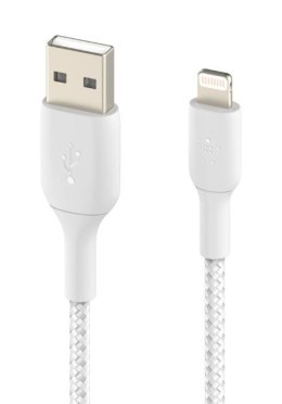 Kabel Braided USB- Lightning 1m biały Belkin