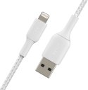 Kabel Braided USB- Lightning 1m biały Belkin