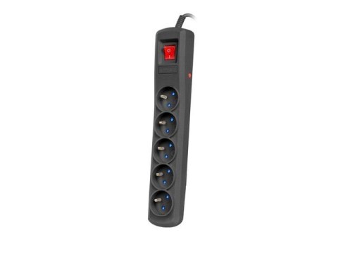 Listwa zasilająca R5 1.5m 5x230V PL 10A Czarna Armac