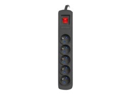 Listwa zasilająca R5 5m 5x230V PL 10A Czarna Armac