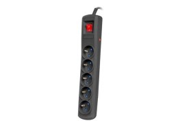 Listwa zasilająca R5 5m 5x230V PL 10A Czarna Armac