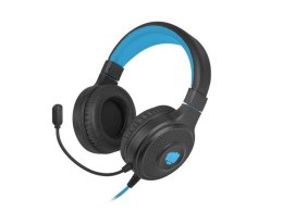 Słuchawki Warhawk RGB dla graczy czarno-niebieskie Fury
