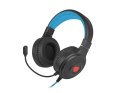 Słuchawki Warhawk RGB dla graczy czarno-niebieskie Fury