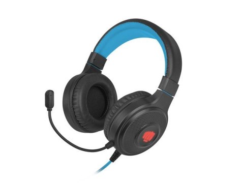 Słuchawki Warhawk RGB dla graczy czarno-niebieskie Fury Słuchawki Warhawk RGB dla graczy czarno-niebieskie Fury