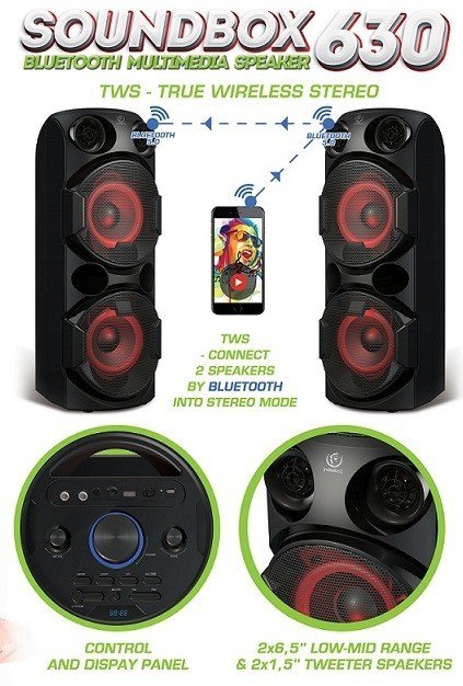 Głośnik Bluetooth karaoke SoundBox 630 Rebeltec Głośnik Bluetooth karaoke SoundBox 630 Rebeltec