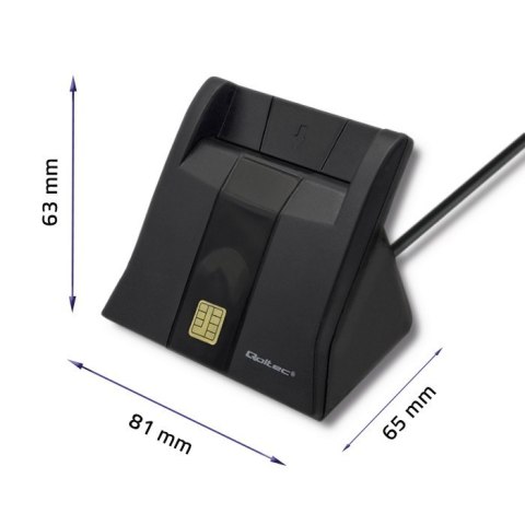 Inteligentny czytnik chipowych kart ID | USB 2.0 | Plug&play Qoltec Inteligentny czytnik chipowych kart ID | USB 2.0 | Plug&play Qoltec
