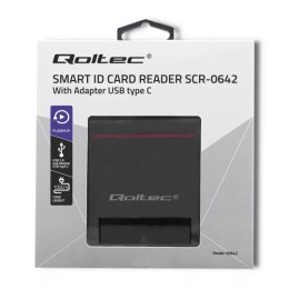 Inteligentny czytnik chipowych kart ID | USB2.0 | Plug&play Qoltec