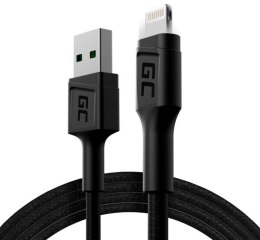 Kabel GC Ray USB - Lightning 120 cm, podświetlenie LED Green Cell