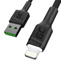 Kabel GC Ray USB - Lightning 200 cm, podświetlenie LED Green Cell