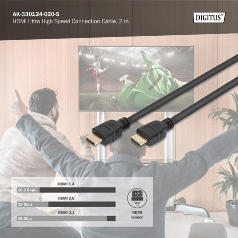 Kabel połączeniowy HDMI Ultra HighSpeed z Ethernetem 8K 60Hz UHD Digitus