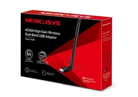 Karta sieciowa Mercusys MU6H WiFi AC650 USB TP-LINK Karta sieciowa Mercusys MU6H WiFi AC650 USB TP-LINK