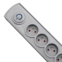 Listwa antyprzepięciowa 5 gniazd | 3m | szara Qoltec