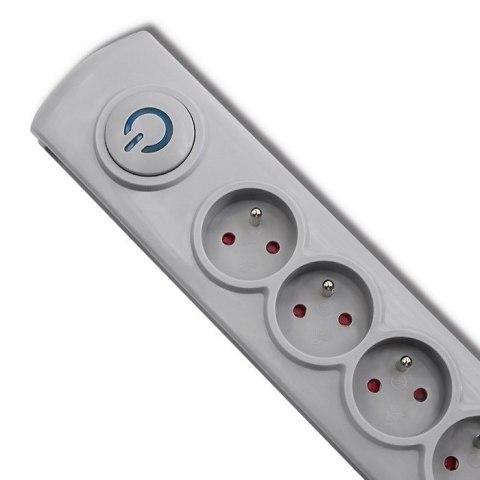 Listwa antyprzepięciowa 5 gniazd | 3m | szara Qoltec Listwa antyprzepięciowa 5 gniazd | 3m | szara Qoltec