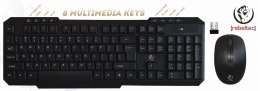 Zestaw bezprzewodowy multimedialny klawiatura+mysz Vortex Rebeltec