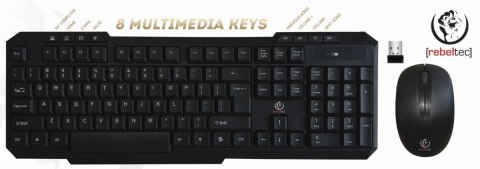 Zestaw bezprzewodowy multimedialny klawiatura+mysz Vortex Rebeltec Zestaw bezprzewodowy multimedialny klawiatura+mysz Vortex Rebeltec