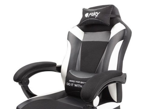 Fotel dla graczy Avenger M+ Czarno-biały Fury Fotel dla graczy Avenger M+ Czarno-biały Fury