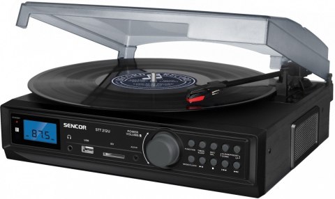 Gramofon STT 212U Cyfrowy tuner FM, USB/SD, MP3, BT Sencor