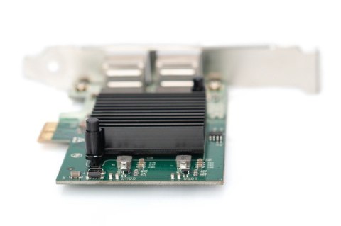Karta sieciowa przewodowa PCI Express 2x RJ45 Gigabit 10/100/1000Mbps Low Profile Digitus