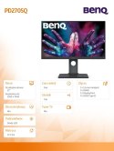 Monitor 27 cali PD2705Q LED 5ms/QHD/IPS/HDMI/DP/USB Benq