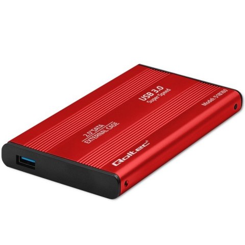 Obudowa na dysk HDD/SSD 2.5 cala SATA3 | USB 3.0 | Czerwona Qoltec Obudowa na dysk HDD/SSD 2.5 cala SATA3 | USB 3.0 | Czerwona Qoltec