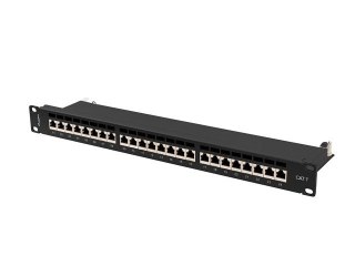 Patchpanel 24 port 1U KAT7 EK. PPS7-1024-B Czarny
