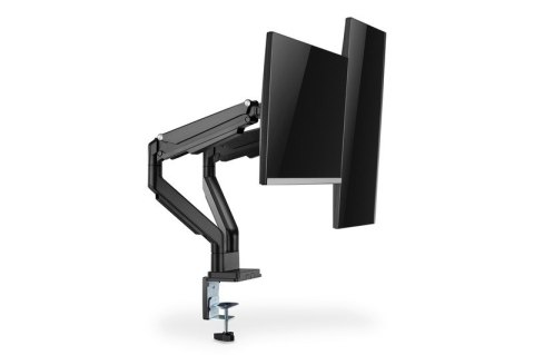 Ramię biurkowe podwójne z zaciskiem regulowane 2xLCD max. 32" max. 2x 9kg uchylno-obrotowe czarny Digitus