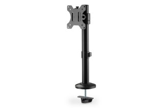Uchwyt biurkowy kolumnowy pojedynczy 1xLCD max. 32 cale max. 8kg uchylno-obrotowy czarny Digitus