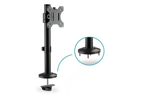 Uchwyt biurkowy kolumnowy pojedynczy 1xLCD max. 32 cale max. 8kg uchylno-obrotowy czarny Digitus