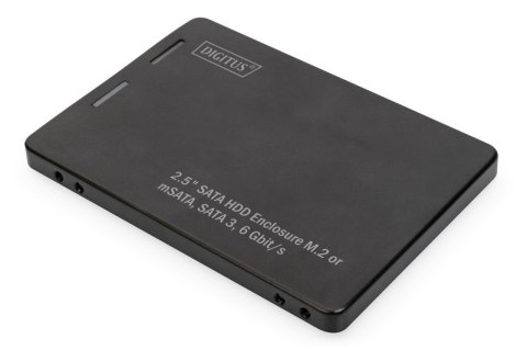 Adapter na dysk SATA/HDD 2,5" M.2 /mSATA SATA 3,6 Gbit/s, zapis do 520 MB/s Aluminiowa Digitus