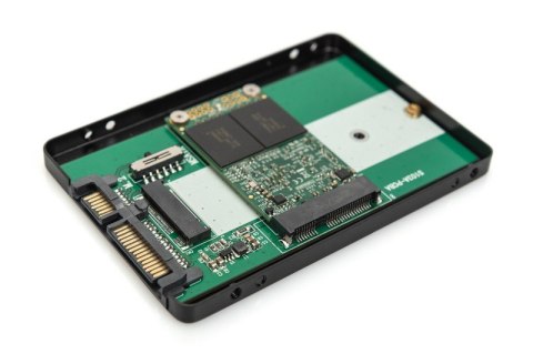 Adapter na dysk SATA/HDD 2,5" M.2 /mSATA SATA 3,6 Gbit/s, zapis do 520 MB/s Aluminiowa Digitus