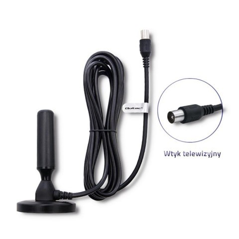 Antena telewizyjna DVB-T2 Qoltec Antena telewizyjna DVB-T2 Qoltec