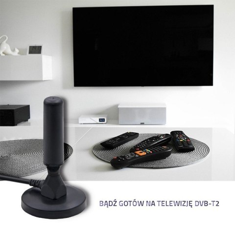 Antena telewizyjna DVB-T2 Qoltec Antena telewizyjna DVB-T2 Qoltec