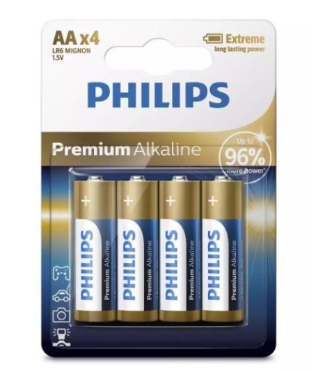 Baterie alkaliczne premium AA x4 Philips Baterie alkaliczne premium AA x4 Philips