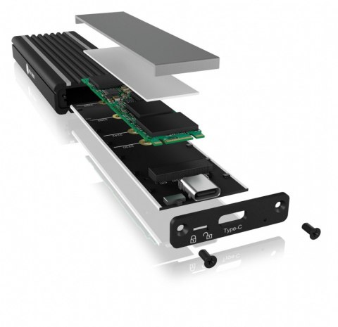 IB-1824ML-C31 Obudowa M.2 NVMe z oświetleniem RGB IcyBox IB-1824ML-C31 Obudowa M.2 NVMe z oświetleniem RGB IcyBox