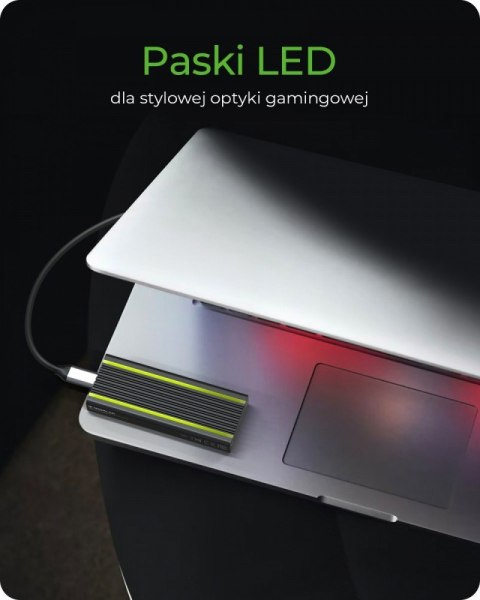 IB-1824ML-C31 Obudowa M.2 NVMe z oświetleniem RGB IcyBox IB-1824ML-C31 Obudowa M.2 NVMe z oświetleniem RGB IcyBox