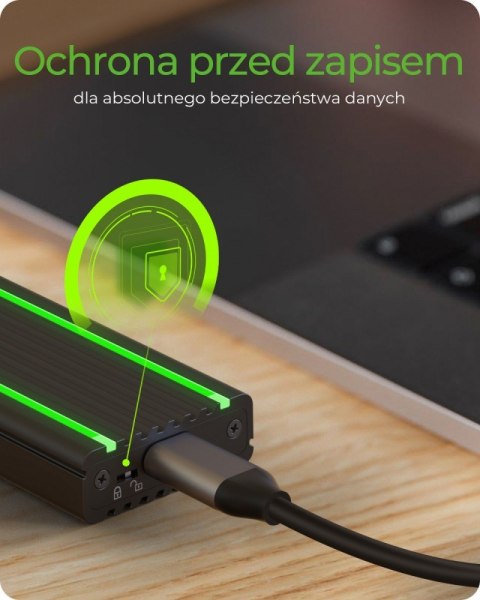 IB-1824ML-C31 Obudowa M.2 NVMe z oświetleniem RGB IcyBox IB-1824ML-C31 Obudowa M.2 NVMe z oświetleniem RGB IcyBox