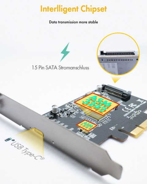 IB-PCI1901-C32 Karta PCIe, TYPE-C USB 3.2 (Gen 2x2) IcyBox IB-PCI1901-C32 Karta PCIe, TYPE-C USB 3.2 (Gen 2x2) IcyBox