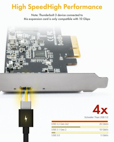 IB-PCI1901-C32 Karta PCIe, TYPE-C USB 3.2 (Gen 2x2) IcyBox IB-PCI1901-C32 Karta PCIe, TYPE-C USB 3.2 (Gen 2x2) IcyBox