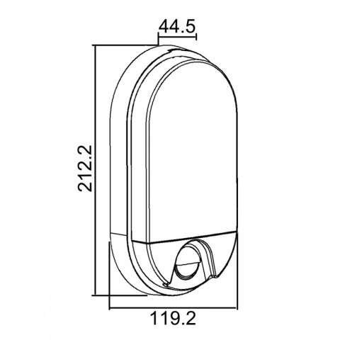 Lampa Led z czujnikiem ruchu 15W MCE340 GR Maclean