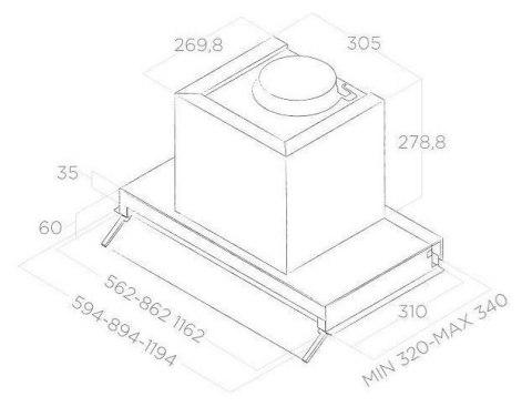 Okap BOXIN LUX LX/IX/A/90 Elica