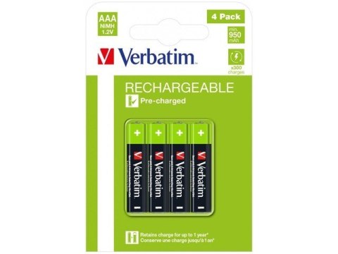 Akumulator AAA 950mAh (4szt blister) Verbatim