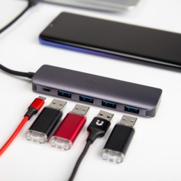 HUB 4x USB 3.1 GEN1 1x microUSB (tylko zasilanie) H1107A Unitek