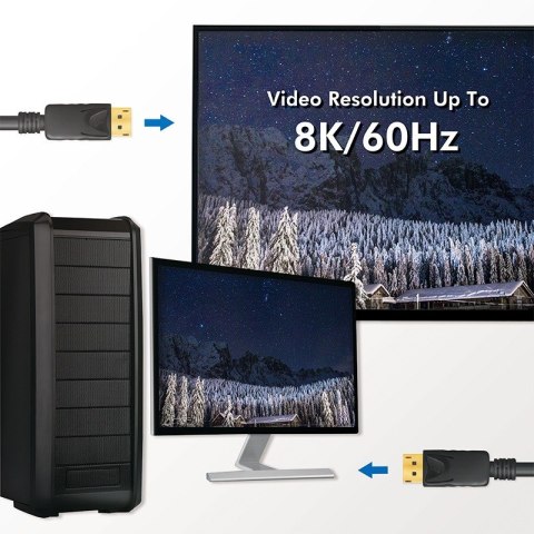 Kabel DisplayPort 8K 60Hz,4K/120Hz 5m Czarny LogiLink Kabel DisplayPort 8K 60Hz,4K/120Hz 5m Czarny LogiLink