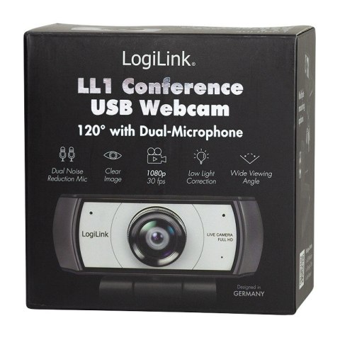 Kamera konferencyja, HD, USB, szeroki kąt 120, 2x mikrofon LogiLink Kamera konferencyja, HD, USB, szeroki kąt 120, 2x mikrofon LogiLink