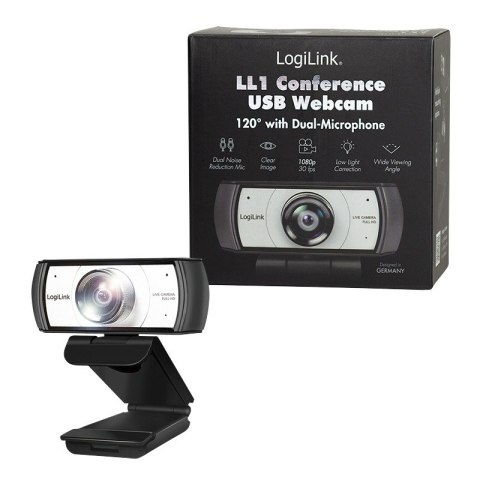 Kamera konferencyja, HD, USB, szeroki kąt 120, 2x mikrofon LogiLink Kamera konferencyja, HD, USB, szeroki kąt 120, 2x mikrofon LogiLink
