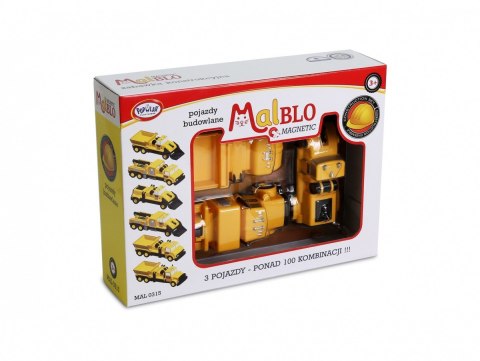 MalBlo Magnetyczne pojazdy budowlane MALIK MalBlo Magnetyczne pojazdy budowlane MALIK