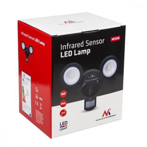 Ścienna lampa LED z czujnikiem PIR MCE368 Maclean